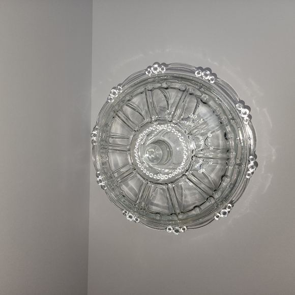 Vintage Decorative Glass Candy Bowl With Lid Grannycore - Picture 3 of 10